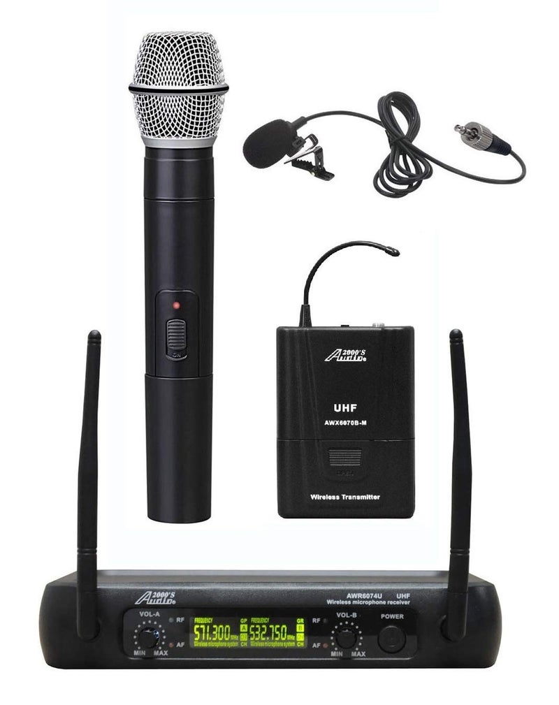 AUDIO 2000'S Audio 2000S XLR Wireless Microphone System with Body-Pack, Lavalier, and Receiver - Image 3